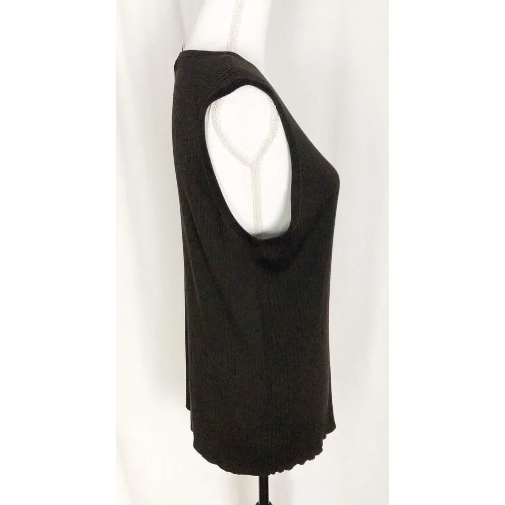 Josephine Chaus Silk Rayon Womens Brown Sleeveless Stretch Knit Top Size 3 - Picture 7 of 7